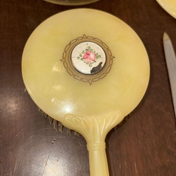 Vintage 40's/50's Art Deco rose vanity set. - Picture 4 of 8